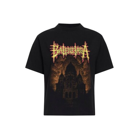 BALENCIAGA Sweaters - Balenciaga Women Black Balenciaga Sacré Cœur Medium Fit T-Shirt